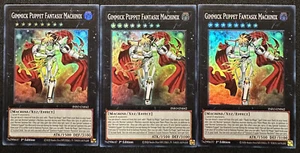 YUGIOH 3x Gimmick Puppet Fantasix Machinix - INFO-EN042 - Super Rare - NM - Picture 1 of 2