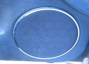 D VW Golf 4 Chrom Lautsprecherringe vorne - Edelstahl poliert 2 Ringe - Picture 1 of 3