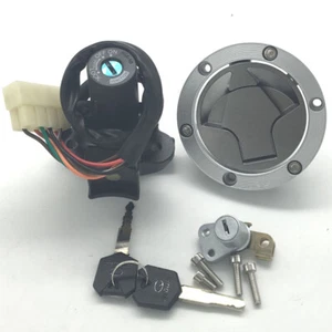 Ignition Switch Fuel Gas Cap Seat Lock Set Fit 2008-2017 Kawasaki Ninja 250R/300 - Picture 1 of 8