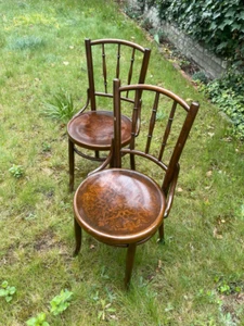 5x Thonet Vintage Antik Bugholz Rarität Stühle Set Jugendstil Art Bistrostühle - Bild 1 von 13