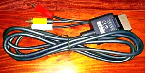 Genuine Microsoft Xbox 360 Composite Video A/V Cable X821376-001 Original Black - Picture 1 of 5