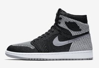 {919704-003} MEN'S AIR JORDAN 1 FLYKNIT "SHADOW" BLACK/GREY/WHITE *NEW!*