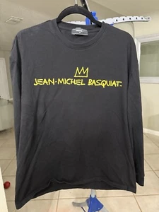 Jean Michel Basquiat Long sleeve Shirt Adult Large Forever 21 Black Crewneck - Picture 1 of 2