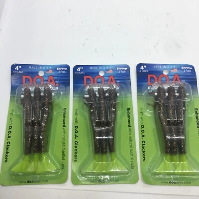 9 D.O.A Clackers 4" Camarones Aparejados 3 (1/2 OZ)/EA #57 Foto 1 de 3