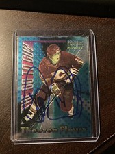 1994-95 Topps Premier Finest Theoren Theo Fleury The Go To Guy SIGNED Flames #7