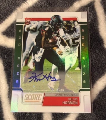 2019 Panini Score Kelvin Harmon Auto 1/6 End Zone - Image 1 of 3