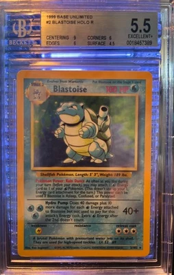 Blastoise #2/102 BGS 5.5 - 1999 Pokemon Base Set Unlimited Holo - Image 1 of 2
