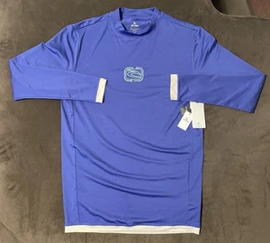 Rip Curl Long Sleeve Rash Guard T Shirt Mens Size XL Blue Stretch UPF 50+ NWT - Picture 1 of 11
