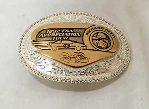 NEW  Richard Petty 1992 Fan Appreciation Tour Belt Buckle By Gist 4” X 3” - Picture 1 of 6
