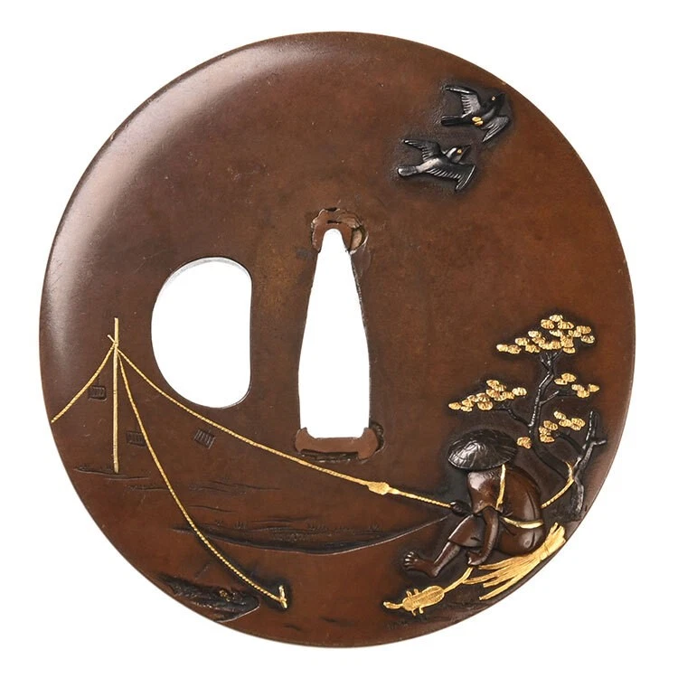 古董日本刀镡| eBay