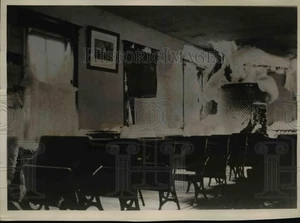 Foto de prensa de 1931 interior cubierto de nieve de la escuela Pleasant Hill después de la tormenta - Imagen 1 de 2