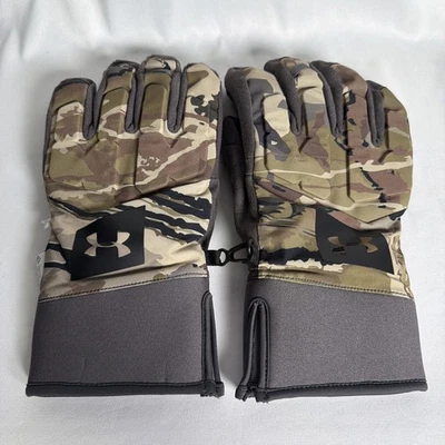 Under Armour Mens Gore-Tex Mid Season Windstopper Hunt Gloves Large 1318575-999 - Image 1 of 4