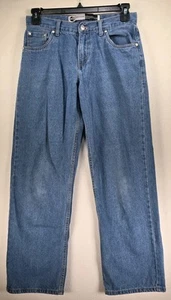 Jeans Levis SilverTab donna 29x31 blu vita media gamba dritta lavaggio medio denim - Foto 1 di 11