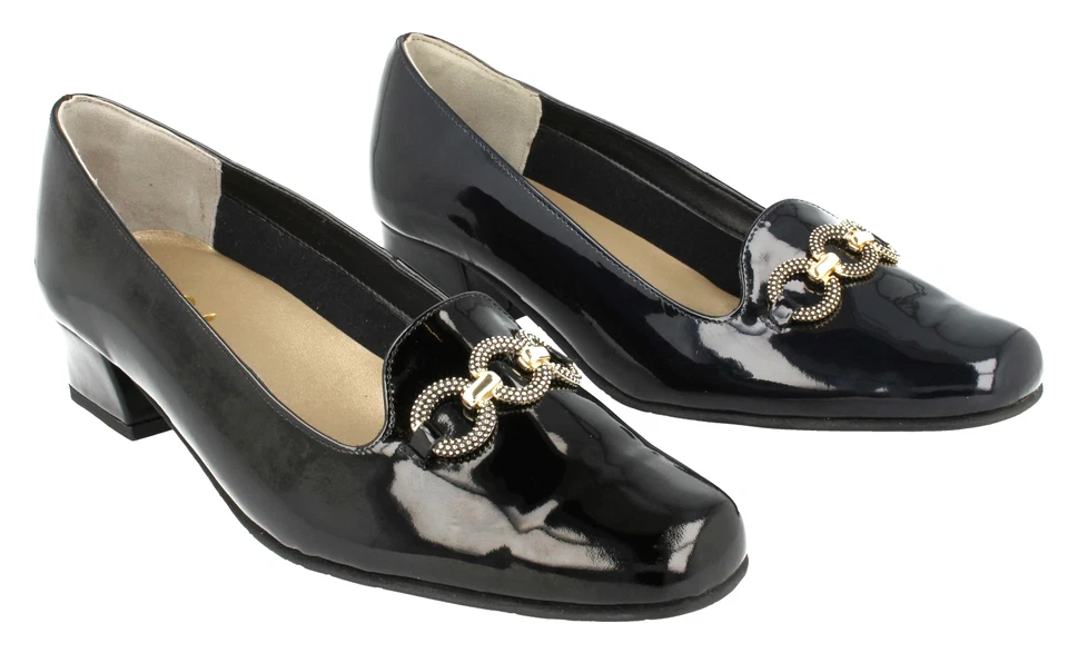 Ladies Van Dal Smart Patent Leather Court Shoes : Twilight - Image 1 of 1