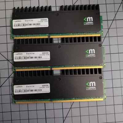 LOT OF 3 MUSHKIN Black Line 12GB (3x4) 998998.  - Image 1 of 4