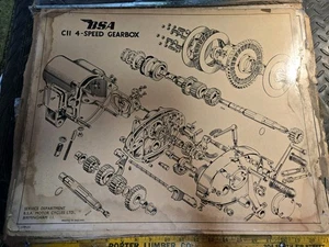 Vintage 1950s BSA Motorcycle Service Signs Lot Of 19 17"x22" - Picture 1 of 15