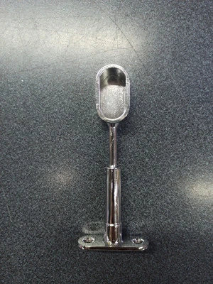 Reggitubo ovale chiuso armadio apendi Abiti  15x30 Cromato  - Immagine 1 di 3