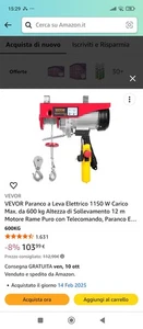 paranco elettrico usato pochissimo - Foto 1 di 1