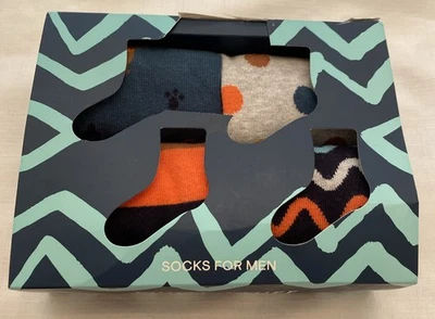 White Stuff Mens 4 Pack Mans Best Friend Socks - Adult 7-9 - BNWOT & With Defect - Image 1 of 4