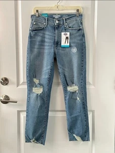 Denizen Levi's High-Rise Vintage Slim Blue Jeans Pants Distressed 6 / 7 Girls - Picture 1 of 8