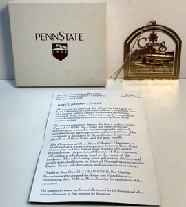 Adorno de Navidad vintage 1996 Navidad en Penn State oro 24K sobre latón - Imagen 1 de 9