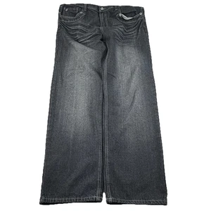 Vintage Y2K 5ive Jungle & Co Herrenjeans 42 x 33 schwarz Baggy Wideleg Hiphop Grunge gebraucht, in einwandfreiem Zustand - Bild 1 von 15