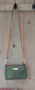 Joy & Iman Green Pebbled Leather Small Shoulder/Crossbody Bag Detachable Strap - Picture 1 of 6