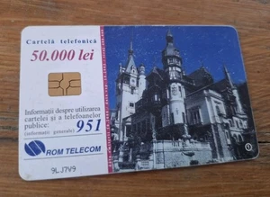 ROM KARTA TELEKOMUNIKACYJNA RUMUNIA TELEFON VINTAGE ROK 2000 SIM 50 000 LEI UŻYWANA - Zdjęcie 1 z 8