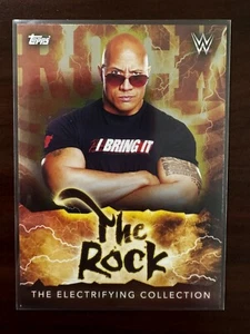 Topps WWE Superstars 2021 - The Electrifying Collection #216 The Rock - Imagen 1 de 2