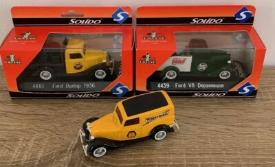 Lot 3 Solido Age d'or Ford V8 ref: 4443 Dunlop, 4439 Castrol et Waterman  1/43 - Photo 1/3