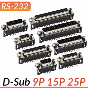 PCB D Connector Plug Socket D-Sub 9 15 25 Way Board Mount Solder Pin Connector - Picture 1 of 11