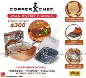 Copper Chef 6 Piece Set 9.5" + Warranty✓ Authentic✓ Bonus Pan included - Picture 1 of 4