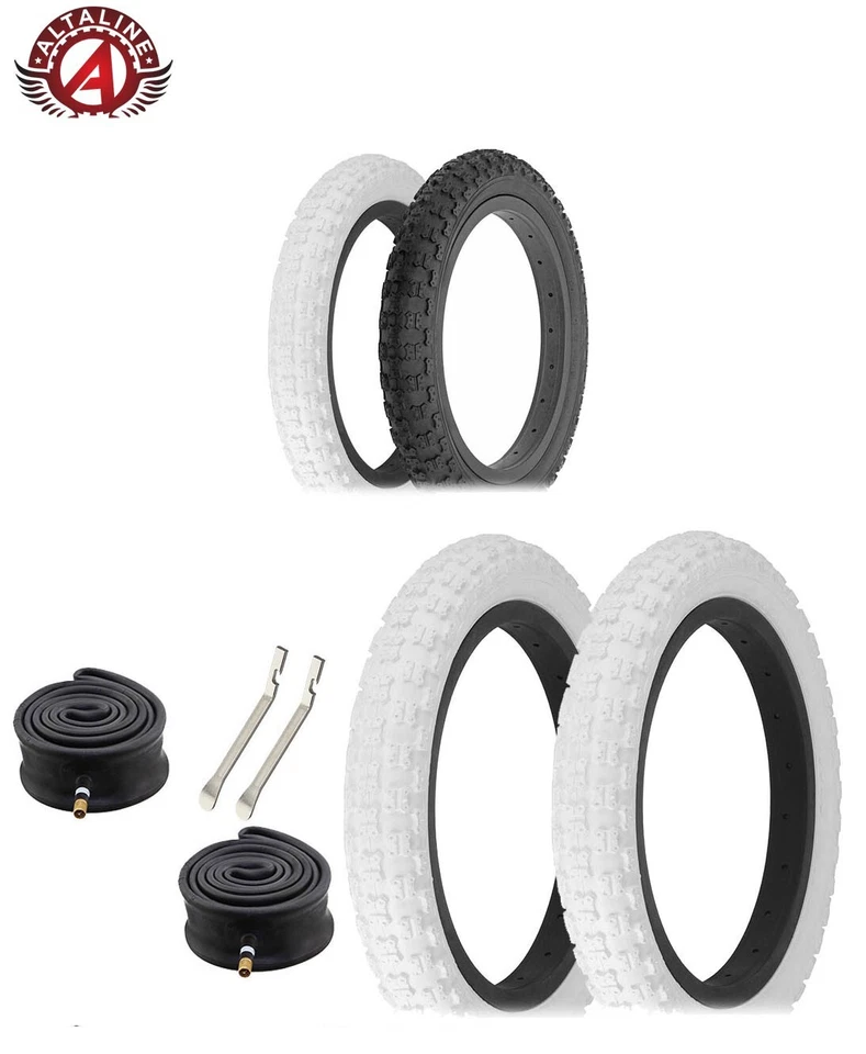 ALTALINE BICYCLE WIRE BEAD TIRE 14x 2.125 COMP III W/HEAVY DUTY TUBES & LEVERS. - Image 1 of 1