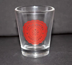 Little Water Distillery Clear Shot Glass with Red Logo Souvenir Atlantic City NJ - Picture 1 of 4