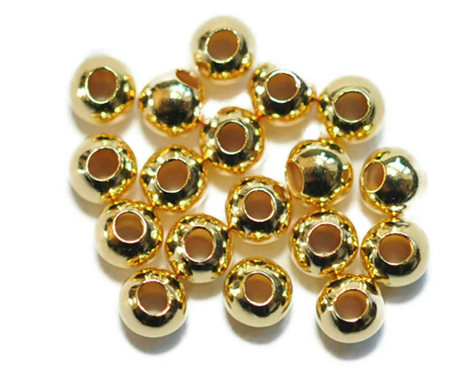 39001 - 45 QUETSCH KUGELN AUS VERGOLDETEM 9125-er SILBER 1,8 MM - Bild 1 von 1