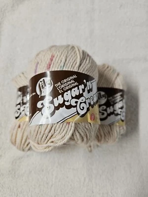 3 Skeins Lily Sugar NCream Yarn  PotpourriOmbre Super Size 2 Oz 100% Cotton NEW - Image 1 of 4