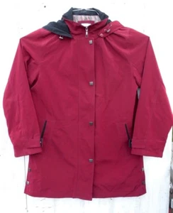 Croft & Barrow Women's Winter Coat Jacket Zip Removable Hood Cherry Red M - Picture 1 of 9