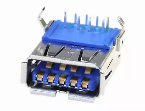 USB 3.0 Einbaubuchse Typa 90grad Print Mounting Connector Power Socket Soldering - Picture 1 of 5