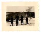 Altes Foto 4 Männer Fahren Ski ca 1930 Berge Winter Vintage AGFA Fotopapier
