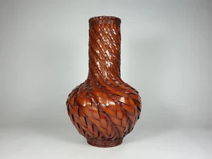 ikebana bambus vase mid century design japan bamboo basket vintage - Bild 1 von 5