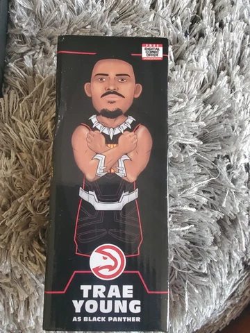TRAE YOUNG Atlanta Hawks Black Panther Marvel Bobblehead Cover
