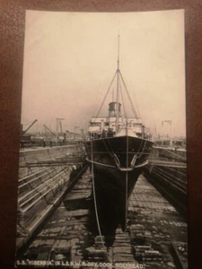 Vintage Postcard - Holyhead, S. S. Hibernia dry doc, early 1900's, Anglesey. - Picture 1 of 2