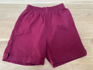 David Luke Unisex Maroon Classic Sports PE School Shorts Waist 65cm 26" - Picture 1 of 3