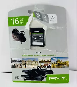 PNY Elite SDHC Memory 16GB 85 MB/s UHS-I Class 10 V10 - Picture 1 of 2