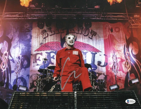 COREY TAYLOR SIGNED AUTOGRAPH SLIPKNOT STONE SOUR 11X14 PHOTO BECKETT BAS 50 Cover