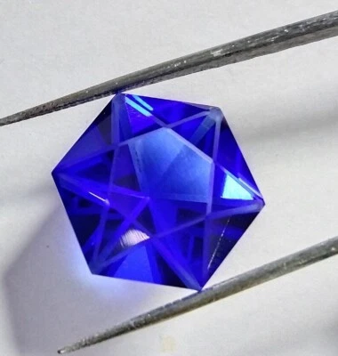 AAA Tanzanite Hexagon Star Cut Beautiful Pair Earring Making Fantasy Cutting Loo - Image 1 of 4