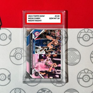 GRADED 10 Lionel Messi/Steph Curry 2024 MLS NBA TOPPS NOW Card #128 - Picture 1 of 1