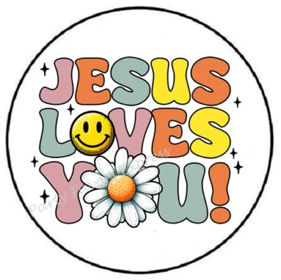 PARTY FAVORS EXPRESS JESUS LOVES YOU ENVELOPE SEALS LABELS STICKERS PARTY FAVORS