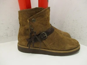 UGG KARISA Womens Brown Suede Ankle Booties 1009251 Size 8 - Picture 1 of 13