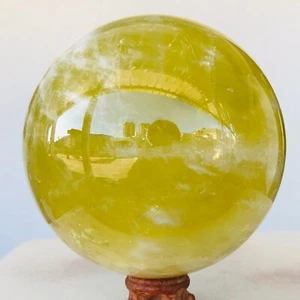 2135g Natural Citrine Quartz Crystal Sphere Mineral Specimen Reiki Healing AG466 - Picture 1 of 18